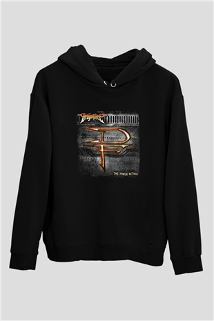 Dragon Force Baskılı Unisex Siyah Hoodie