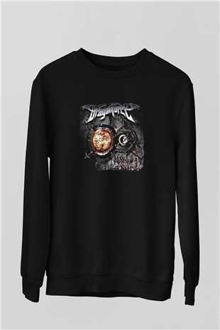 Dragon Force Baskılı Unisex Siyah Sweatshirt