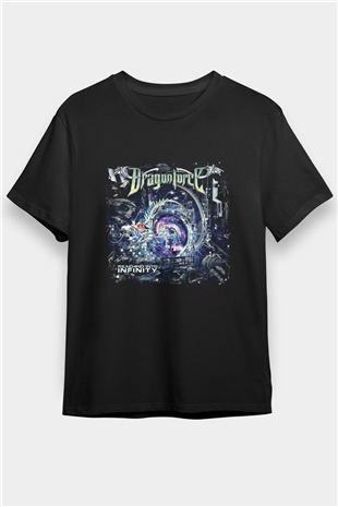 Dragon Force Baskılı Unisex Siyah Tişört