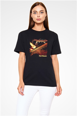 Dragon Force Baskılı Unisex Siyah Tişört