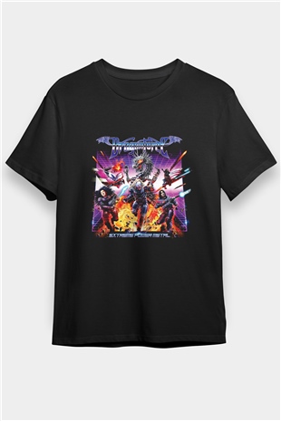 Dragon Force Baskılı Unisex Siyah Tişört
