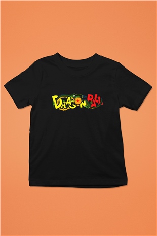 Dragonball Baskılı Siyah Unisex Çocuk Tişört