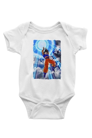 Dragonball Beyaz Bebek Body - Zıbın