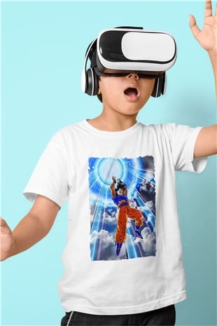 Dragonball Beyaz Unisex Çocuk Tişört