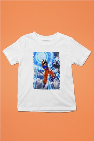 Dragonball Beyaz Unisex Çocuk Tişört