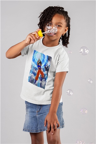 Dragonball Beyaz Unisex Çocuk Tişört