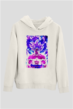 Dragonball Beyaz Unisex Hoodie