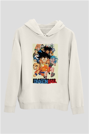 Dragonball Beyaz Unisex Hoodie