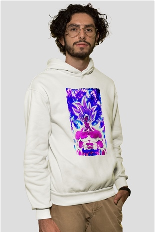 Dragonball Beyaz Unisex Hoodie