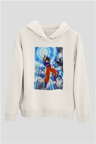 Dragonball Beyaz Unisex Hoodie