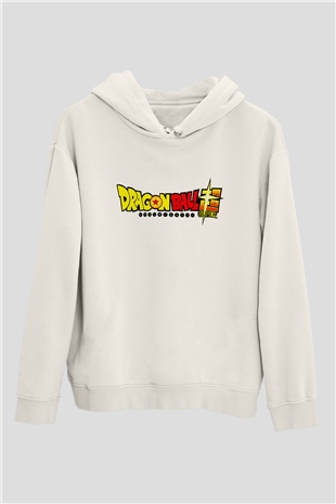 Dragonball Beyaz Unisex Kapşonlu Sweatshirt
