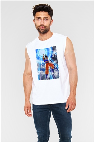 Dragonball Beyaz Unisex Kolsuz Tişört