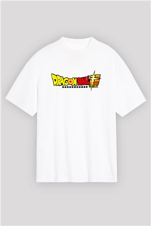 Dragonball Beyaz Unisex Oversize Tişört T-Shirt