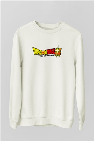 Dragonball Beyaz Unisex Sweatshirt