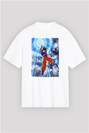 Dragonball Beyaz Oversize Tişört Oversize T-shirt