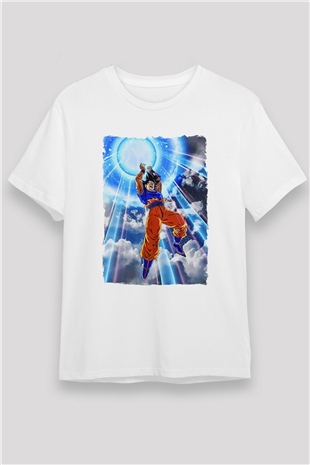 Dragonball Beyaz Unisex Tişört T-Shirt
