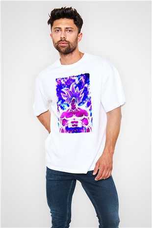 Dragonball Beyaz Oversize Tişört Oversize T-shirt