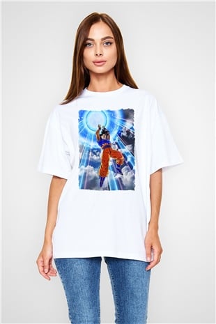 Dragonball Beyaz Oversize Tişört Oversize T-shirt