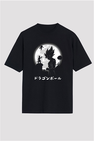 Dragonball Siyah Unisex Oversize Tişört T-Shirt