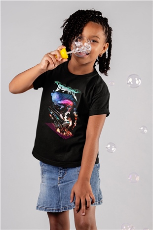 DragonForce Baskılı Siyah Unisex Çocuk Tişört