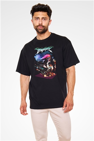 DragonForce Siyah Unisex Oversize Tişört T-Shirt