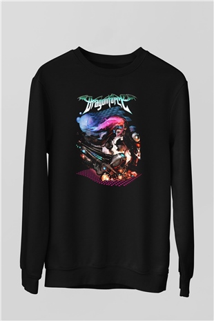 DragonForce Siyah Unisex Sweatshirt