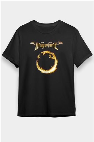 DragonForce Siyah Unisex Tişört T-Shirt - TişörtFabrikası