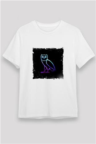 Drake Baskılı Unisex Beyaz Tişört