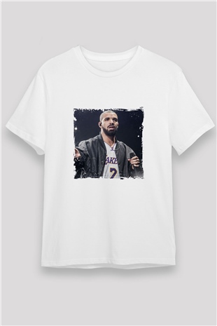 Drake Baskılı Unisex Beyaz Tişört