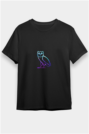 Drake Baskılı Unisex Siyah Tişört