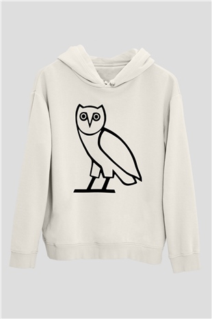 Drake Beyaz Unisex Kapşonlu Sweatshirt