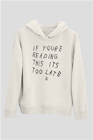 Drake Beyaz Unisex Kapşonlu Sweatshirt
