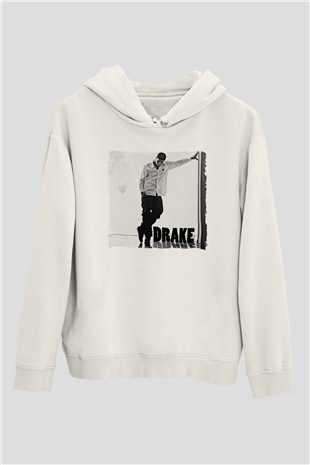 Drake Beyaz Unisex Kapüşonlu Sweatshirt