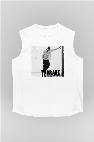 Drake Beyaz Unisex Kolsuz Tişört