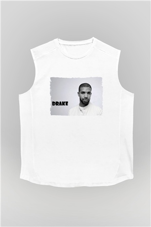 Drake Beyaz Unisex Kolsuz Tişört