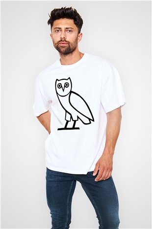 Drake Beyaz Unisex Oversize Tişört T-Shirt
