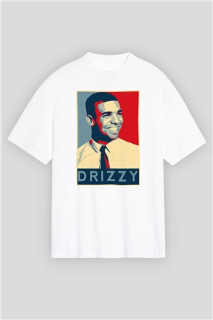 Drake Beyaz Unisex Oversize Tişört T-Shirt