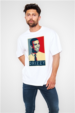 Drake Beyaz Unisex Oversize Tişört T-Shirt