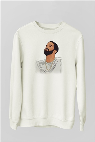 Drake Beyaz Unisex Sweatshirt