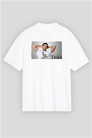 Drake Beyaz Unisex Tişört T-Shirt - TişörtFabrikası