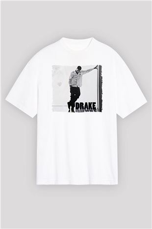 Drake Beyaz Unisex Tişört T-Shirt - TişörtFabrikası