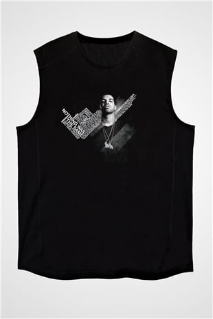 Drake Siyah Unisex Kolsuz Tişört