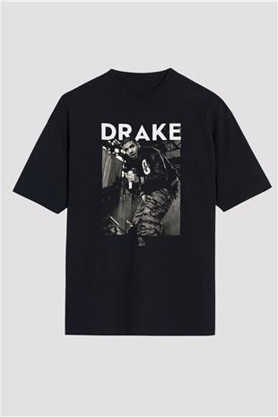 Drake Siyah Unisex Oversize Tişört T-Shirt