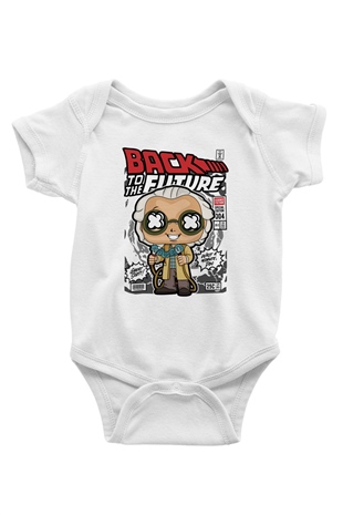 DrBrown Baskılı Unisex Beyaz Bebek Body - Zıbın