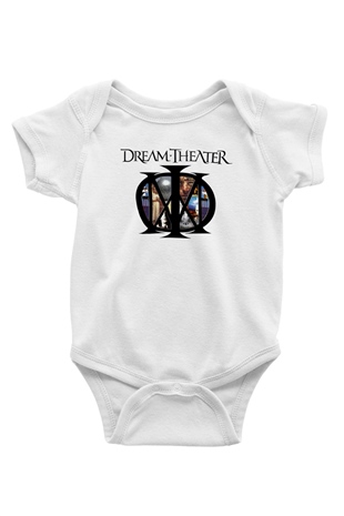 Dream Theater Baskılı Beyaz Unisex Bebek Body - Zıbın