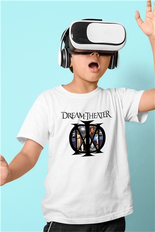 Dream Theater Baskılı Beyaz Unisex Çocuk Tişört