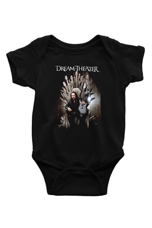 Dream Theater Baskılı Siyah Bebek Body - Zıbın