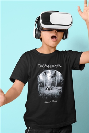 Dream Theater Baskılı Siyah Unisex Çocuk Tişört