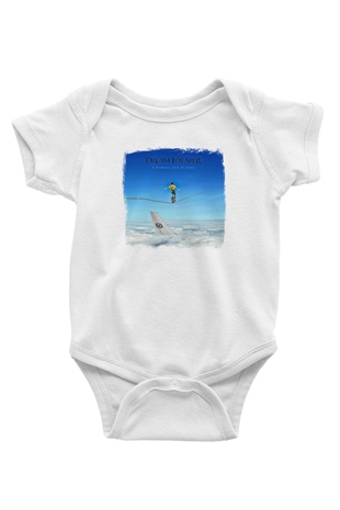 Dream Theater Baskılı Unisex Beyaz Bebek Body - Zıbın