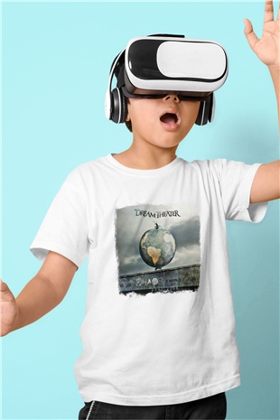 Dream Theater Baskılı Unisex Beyaz Çocuk Tişört